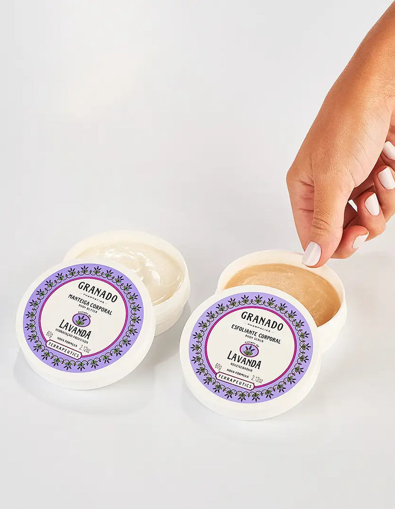 Kit Esfoliante Corporal Granado Lavanda 60g + Manteiga Corporal Granado Lavanda 60g