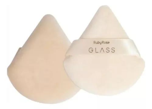 Esponja De Maquiagem Glass Powder Puff para Pó Apoio - Ruby Rose
