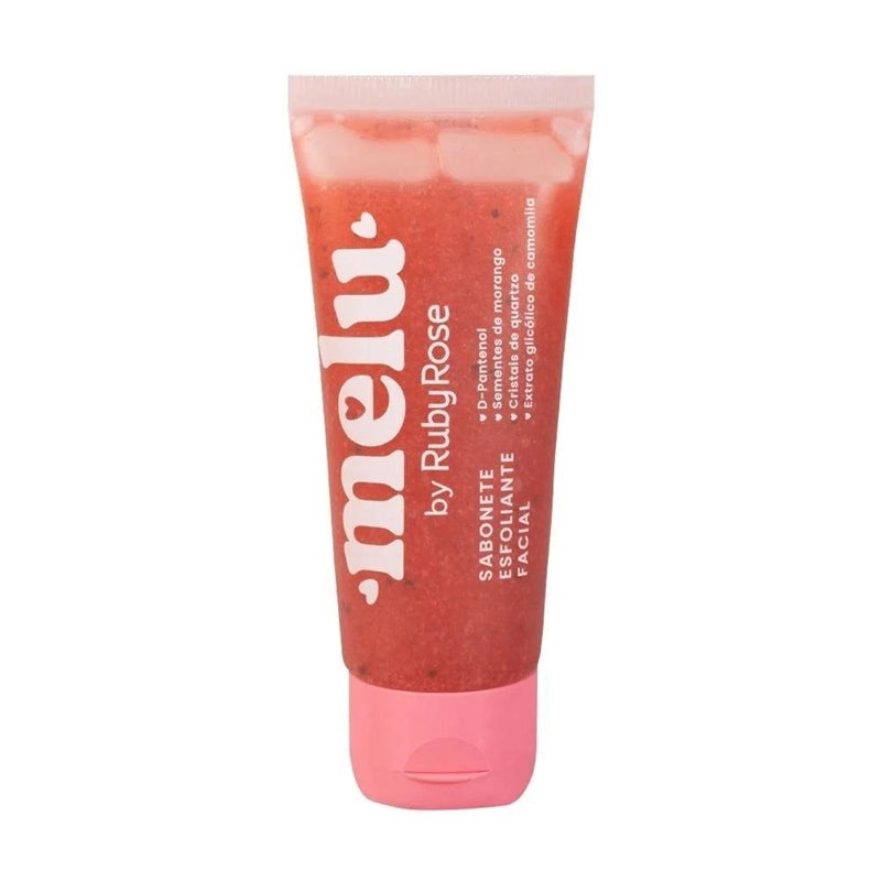 Sabonete Facial Esfoliante Melu Ruby Rose - 75g