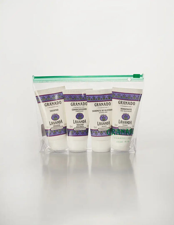Kit Miniaturas Granado Lavanda - Shampoo 50ml + Condicionador 50ml + Sabonete 50ml + Hidratante 50ml