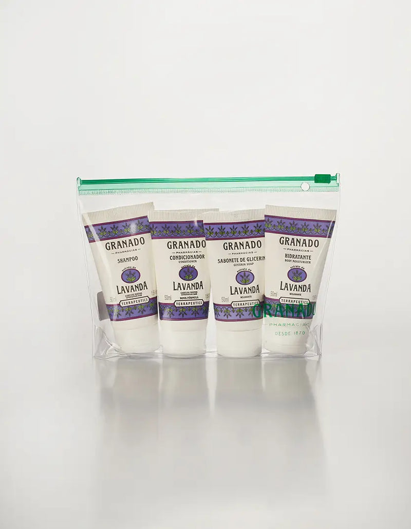 Kit Miniaturas Granado Lavanda - Shampoo 50ml + Condicionador 50ml + Sabonete 50ml + Hidratante 50ml