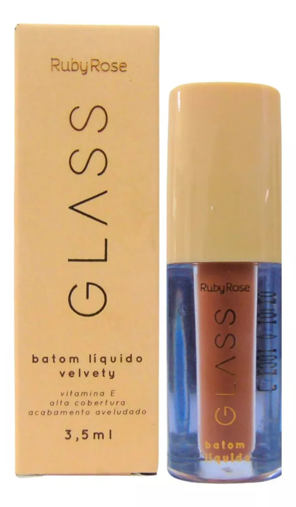 Batom Líquido Velvety Glass Bg01 Ruby Rose - 3,5ml