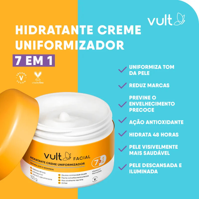 Hidratante Creme Uniformizador Facial Vult - 100g