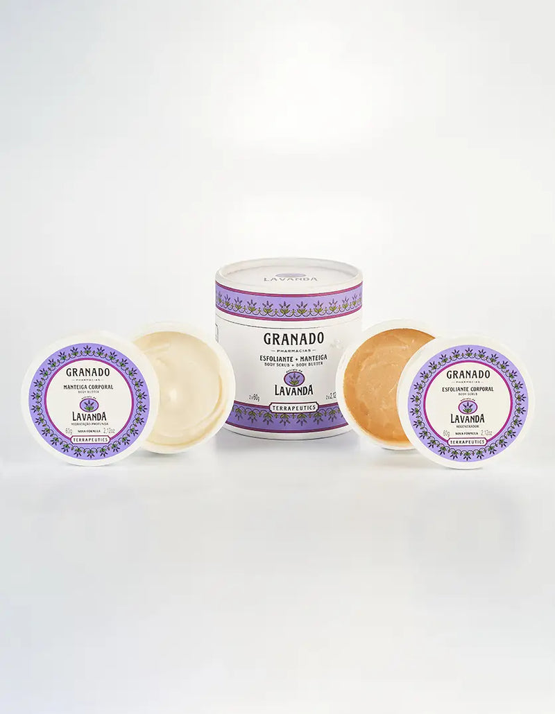 Kit Esfoliante Corporal Granado Lavanda 60g + Manteiga Corporal Granado Lavanda 60g