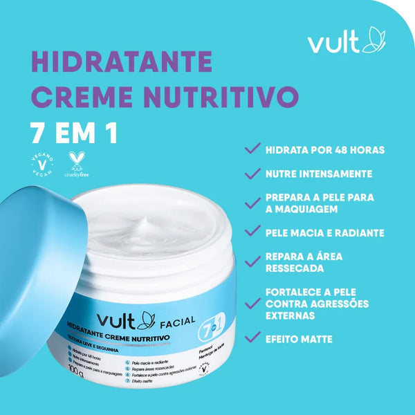 Creme Hidratante Facial Nutritivo Vult - 100g
