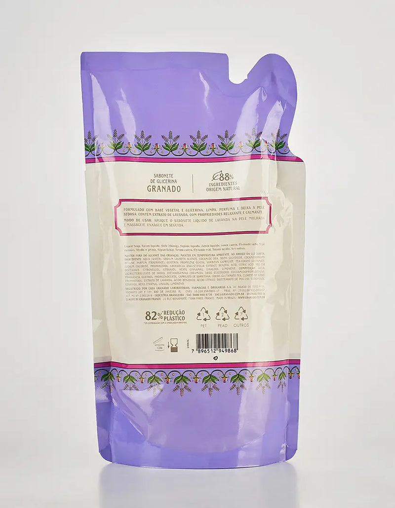 Refil Sabonete Líquido de Glicerina Granado Lavanda - 300ml