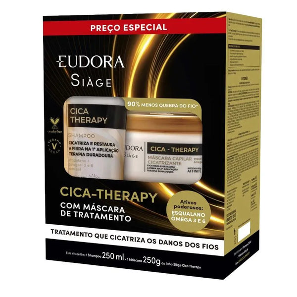 Eudora Siage Cica Therapy Kit Shampoo Máscara de Tratamento - Kit