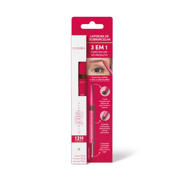 Lapiseira de Sobrancelha 3 em 1 Média Niina Secrets 1,1g
