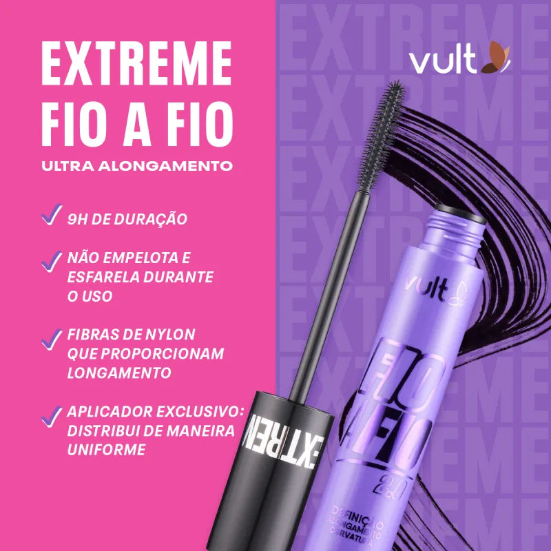 Máscara de Cílios Vult Extreme Fio a Fio 2.0 - 10g