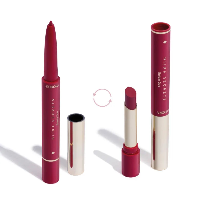 Batom Rosa Duo Perfect Match Niina Secrets - 1,65g