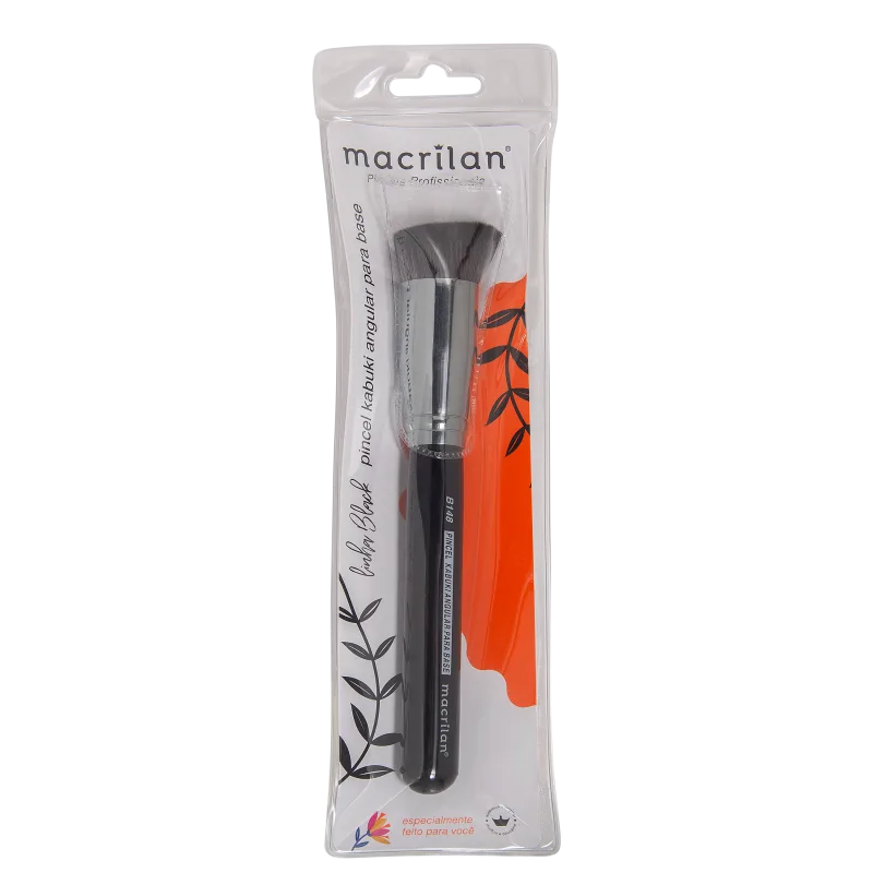 Pincel B148 Profissional Kabuki Angular para Base Linha B - Macrilan