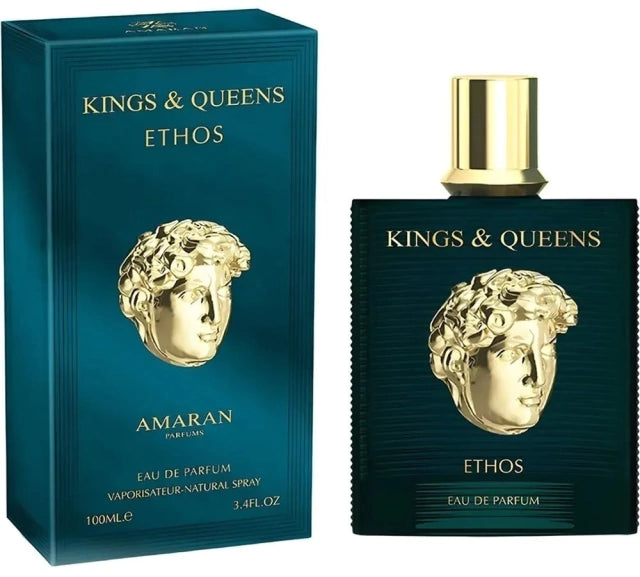 Perfume Árabe Masculino Amaran Kings & Queens Ethos 100ml Eau de Parfum