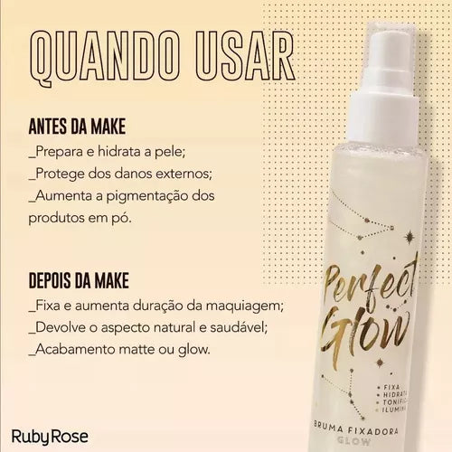 Bruma Fixadora Glow Basics Ruby Skin Ruby Rose - 220ml