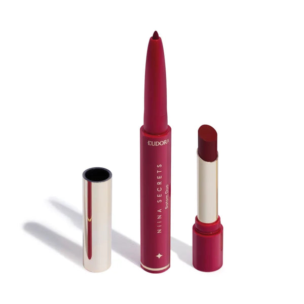Batom Vermelho Duo Perfect Match Niina Secrets - 1,65g