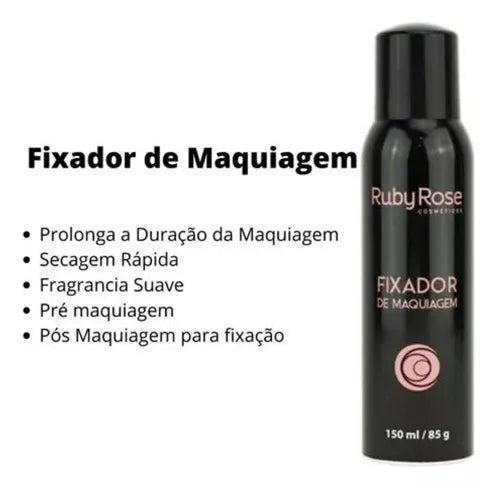 Spray Fixador De Maquiagem Ruby Rose - 150ml