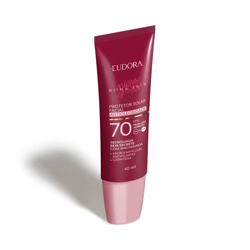 Protetor Solar Facial Antioleosidade FPS 70 Niina Skin - 40ml